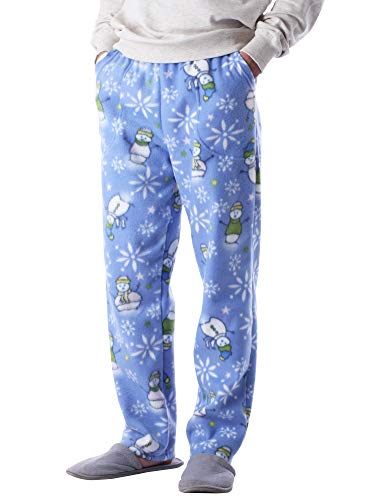 Ma Croix Mens Made in USA Premium Pajama Pants Christmas Knit Fleece Lounge PJ Bottom with Pockets