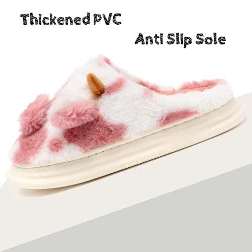 Cow Slippers For Women and Men Fluffy Cute Cozy House Slippers Indoor and Outdoor2