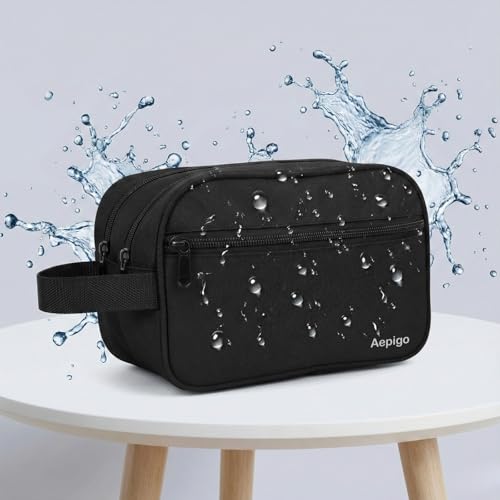 Image of Polyester Multipurpose Toiletry Kit Bag for Man and Women's | Double Compartment Travel Essentials Travel Organizer Travel Pouch for Men Travel Kit for Toiletries