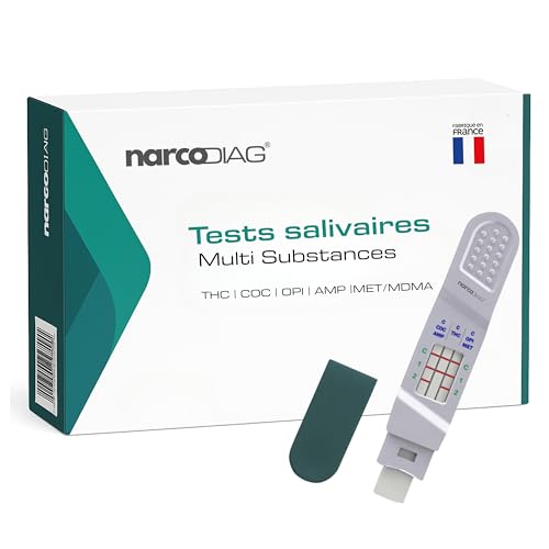 Test Antidrogue(MULTI) Salivation rapide - Dépistage des substances Rapide - Fabrication Française - Pour entreprise et particulier - Norme ISO13485