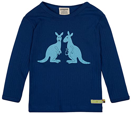 loud + proud Camiseta Derby Rib, Certificado Gots, azulón, 98 cm-104 cm Unisex niños Cover