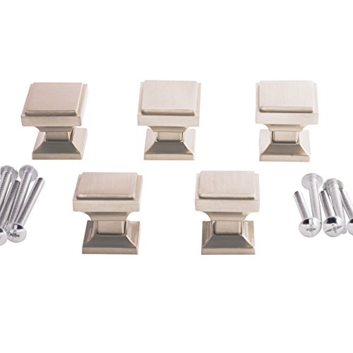Southern Hills Brushed Nickel Cabinet Knobs - Pack Of 5 - Satin Nickel Knobs For Cabinets And Drawers, Nickel Kitchen Cabinet Knobs, Cabinet Door Knobs, Brushed Nickel Cabinet Pulls, Shkm002-Sn-5 #TOP1
