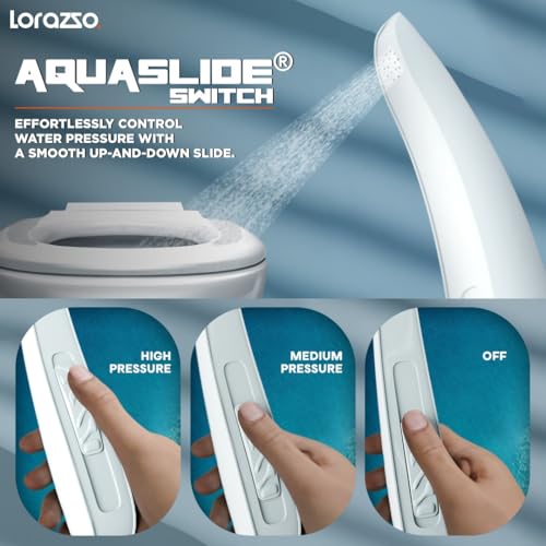 Image of Lorazzo S1 Health Faucet with AquaSlide Switch and Pure Brass Cartridge (Gun only) | Jet Spray Pipe for Toilet | Faucet for Toilet | 1-Year LORAZZO Limited Warranty