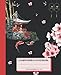 Composition Notebook: Black Japanese sakura, cherry blossom, College ruled, Blank Lined, 110 pages, cute Subject book for School or Work. Great for ... Teachers or Adults for Writing Notes Journal