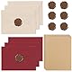 22 Stück Briefpapier Vintage Papier, Set mit 6 Leinenumschlag Umschläge und Wachssiegel 10 A5 Briefpapier Vintage Papier, Kraftpapier Umschläge, für Geburtstag, Hochzeits Einladung Grußkarten