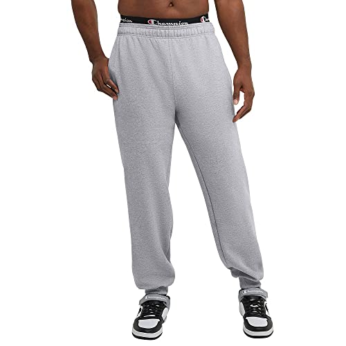 Champion, Powerblend Fleece, Cuffed Ankle Jogger Sweatpants For -Men, Oxford Gray-549314, X-Large #TOP4