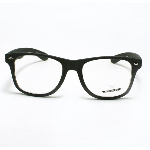 JuicyOrange Matte Finish Clear Lens Eyeglasses Classic Square Horn Rim Vintage Frames2