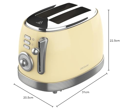 Cecotec Toaster Toast&Taste 800 Vintage Light Yellow – Bild 8