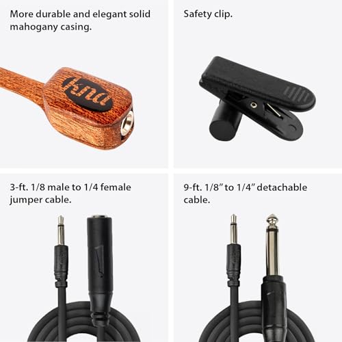 KNA SG-1, Captador Piezo Portátil Montado em Ponte para Guitarra Acústica/Corda de Aço