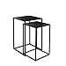 Produktbild Mica decorations Goa Beistelltische, Metall, Schwarz, H 55 & 48 cm