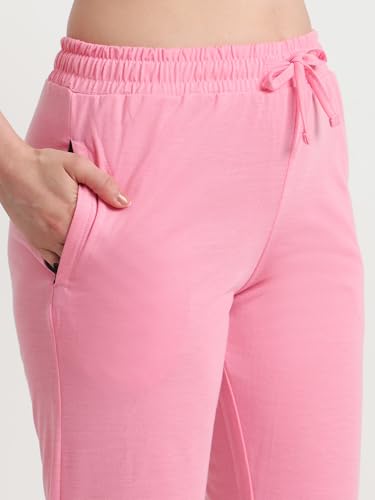 Image of T T Women Regular Fit Poly Jersey Solid Trackpant