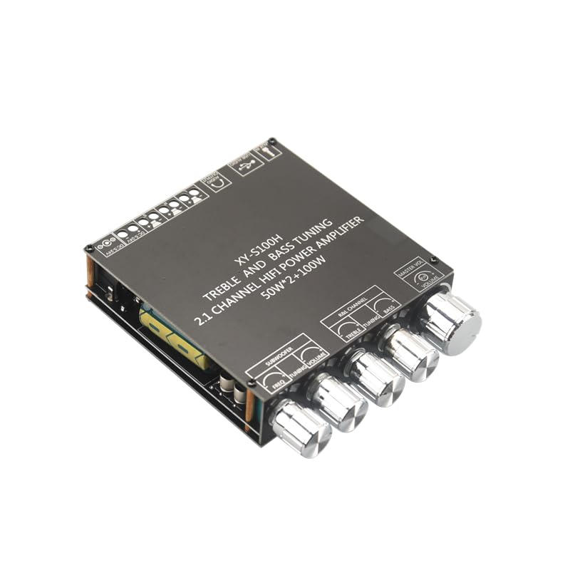 HIFIDIY LIVE XY-S100H TPA3116D2 Bluetooth 5.0 2.1 Channel Subwoofer Power Amplifier Board 50W×2+100W REBLE Bass Note Tuning AMP DC12V-24V