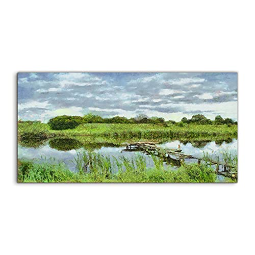 Image sur verre murale 120x60cm landscape art pour salon et chambre
