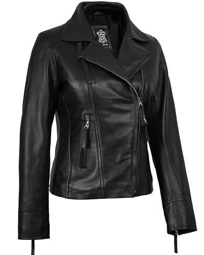 fjackets Womens Asymmetrical Leather Jackets for Women - Real Lambskin Womens Leather Moto Style Jacket3
