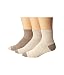 Timberland Mens 3 Pair Quarter Socks, Assorted, One Size(Shoe size 9-12)