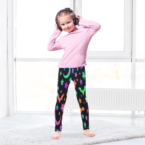 Toddler Girls Leggings Printed Yoga Pants Leggings Moon and Bat for Kids4