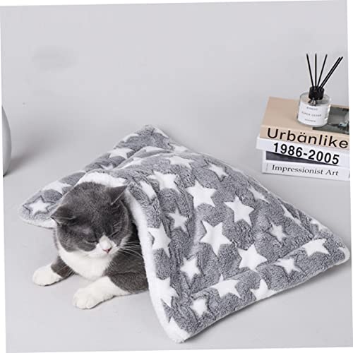 LIFKICH 1 Peça Para Dormir Pequena De Pelúcia Respirável De Flanela Para Gatos Gatinhos Esteira Para