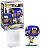 Puka Nacua #306 Funko POP! Football Los Angeles Rams Figurine Bundle with HOFSM Protector Case
