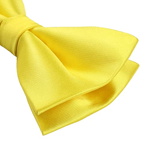 Image of HISDERN Bow Ties for Men Pretied Bowties Classic Formal Business Bow Tie Adjustable Tuxedo Bowtie for Wedding Party