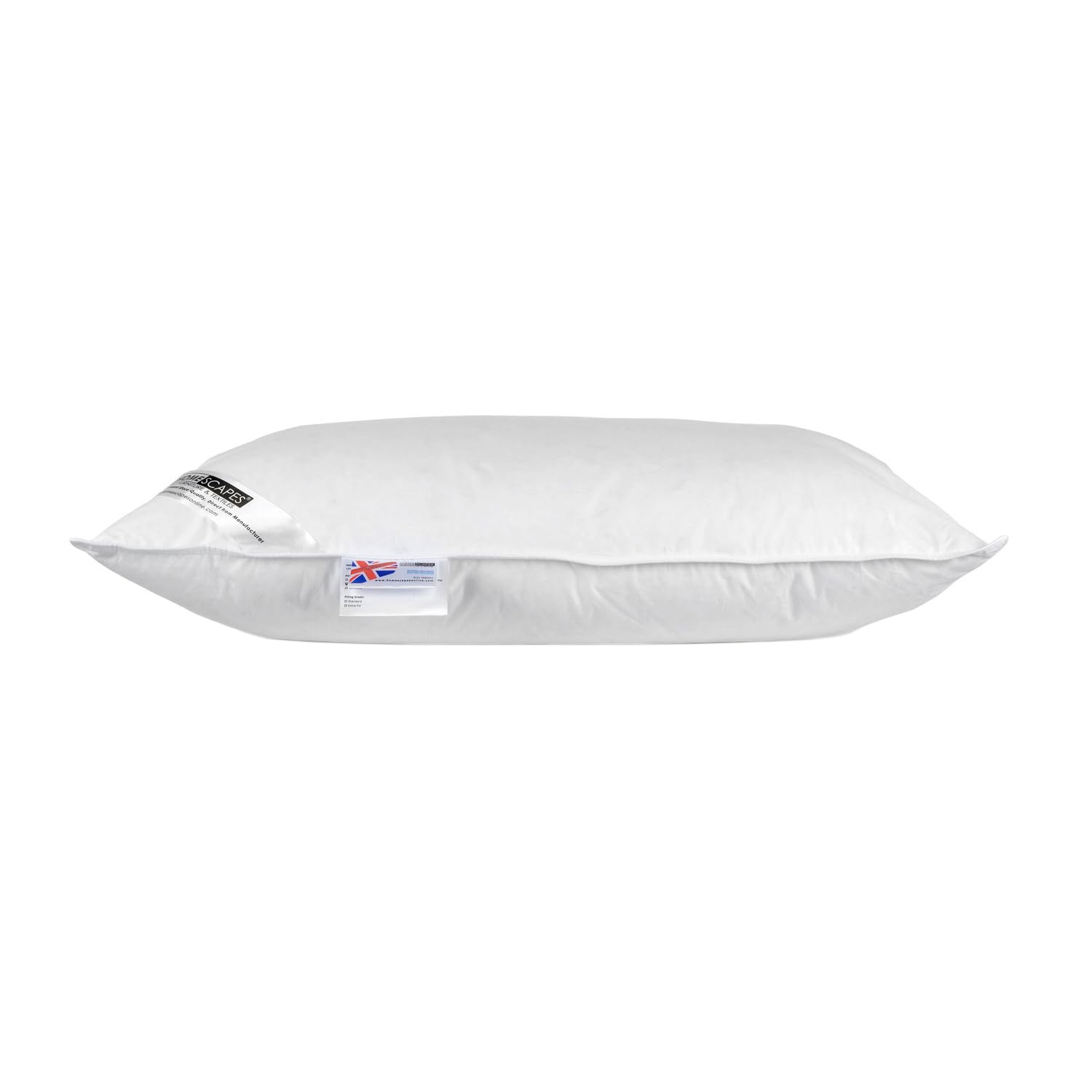 Homescapes White - Duck Feather And Down Pillow - Department Store Quality - Anti Dust Mite - Wash At Home Range - Soft Firmness