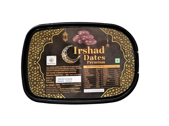 Black Irshad Premium Dates | 500g Each | Pack of 1 Fresh | Juicy | Naturally Sweet Dates | Rich in Nutrients and Fiber | Ideal for Healthy Snacking | Baking | Cooking (B0DG2X3T7R) Amazon Price History, Amazon Price Tracker
