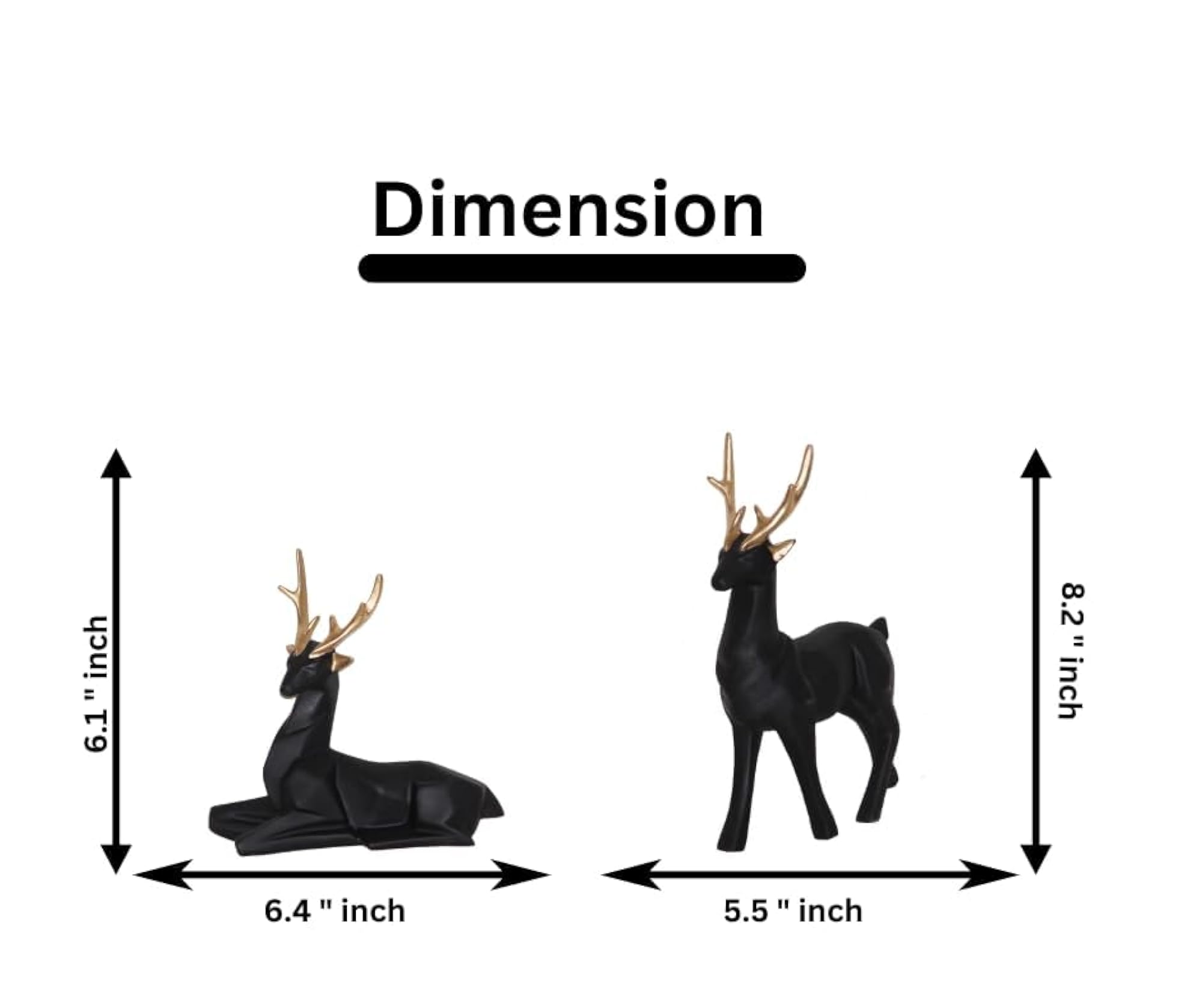 Hiran Showpiece for Home & Office Decor, Set of 2 Deer