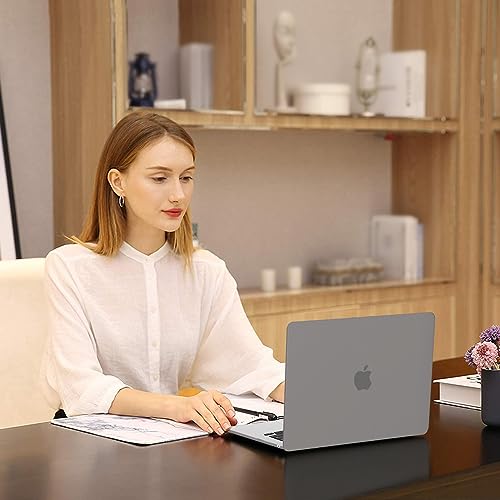 Image of MOSISO Compatible with MacBook Air 15 inch Case M4 M3 M2 2025 2024 2023 Release A3241 A3114 A2941 with Touch ID, Plastic Hard Shell Case&Keyboard Cover&Screen Protector&Storage Bag, Gray