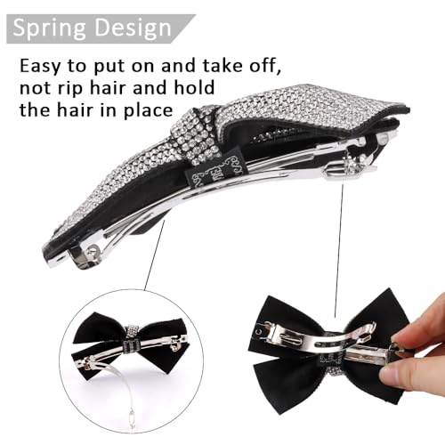 Pinzas para cabello con brillo AHONEY Silver miniatura 4