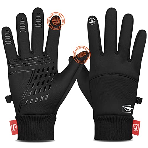 Yobenki Warm Winter Gloves – Anti Slip Touchscreen, Windproof & Water Resistant Running & Cycling Gloves for Men & Women