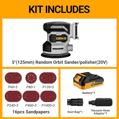 DEKOPRO 20V Random Orbit Sander Kit