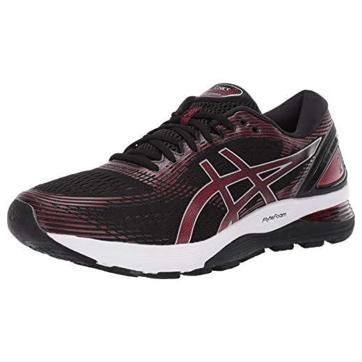 ASICS Zapatillas de running Gel-Nimbus 21 para hombre, Negro/Rojo Clásico, 46 EU