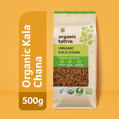 Image of Organic Tattva, Organic Kala (Black) Chana, 500g | Unpolished and Gluten Free
