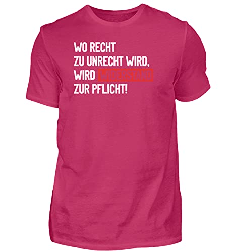 T-shirt homme rouge bordeaux Wo Drot zu Inrecht Wird taille M