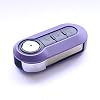 SIP22 Flip Key Shell Remote Control Car Key Blank Cover Purple Compatible with Vauxhall/Fiat/Peugeot/Citroen