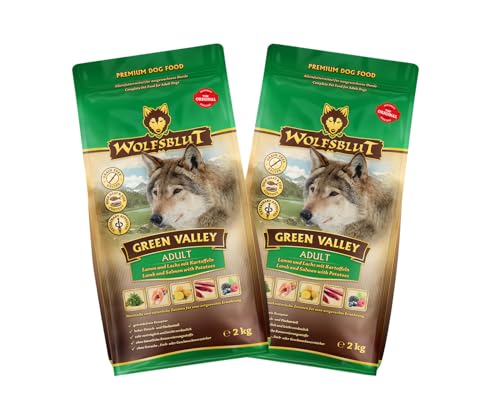 Wolfsblut Hund Adult | Trockenfutter | Multi Bundle | Mix Paket | Sparpaket | 2 x 2 kg | Verschiedene Sorten (2 x 2 KG, Green Valley)