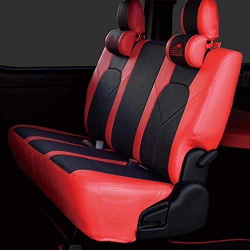 200系ハイエースDX シートカバー PVCレザー レッドxブラック 200系ハイエースDX シートカバー PVCレザー レッドxブラック