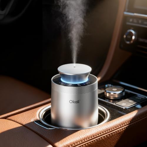 Okali Smart Car Air Freshener, Waterless Essential Oil Diffuser (...