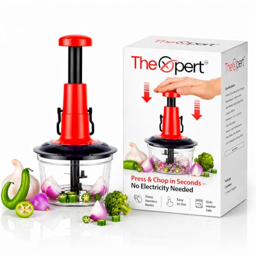 Image of Chopper for Kitchen Use | Vegetable Chopper for Kitchen | Manual Push Chopper for Onion, Tomato & Vegetables | Hand Vegetable Cutter Machine for Salad, Fruits & Garlic