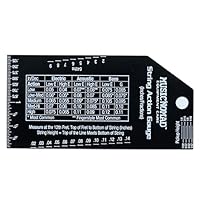 MusicNomad MN602 Precision String Action Gauge Ruler for String Height- Metric, SAE, 64ths