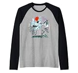 Japanischer fliegender Kranich Raglan