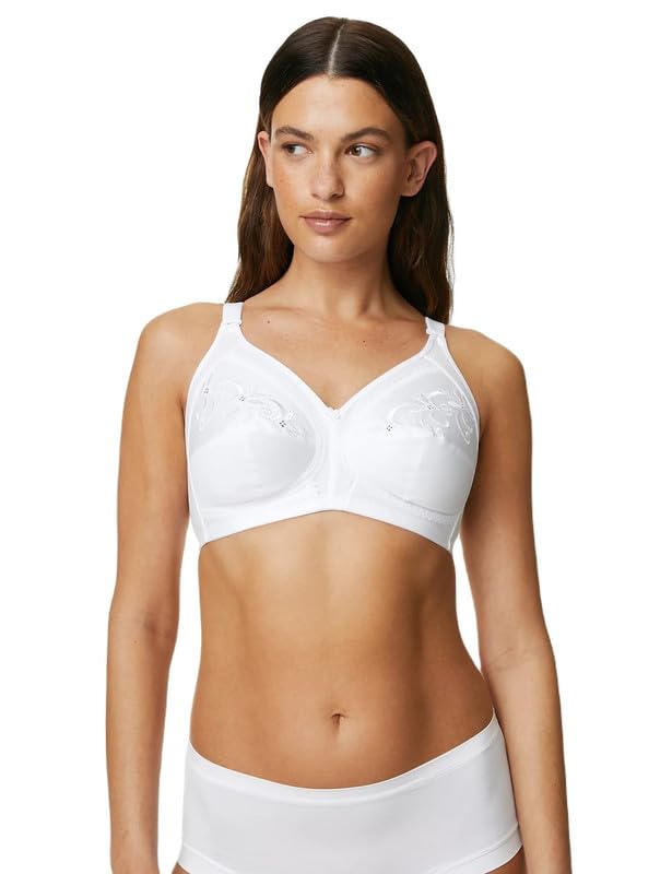 Marks & Spencer Womens Cotton Blend Non Padded Non Wired Full Cup Bra (38D) White
