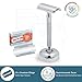 MERKUR 2381 Shaving Set with Stand Glossy Chrome | Three-Piece Razor with Straight Cut | Ideal for Wet Shaving | Die-Cast Zinc | Brass Handle | Made in Germany