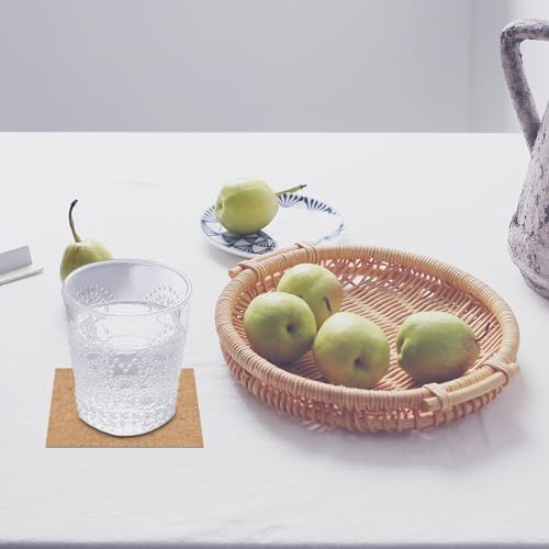 100 Pcs Cork Coasters Bulk,4"x 4" self Adhesive Cork Coaster Bottoms,Square Cork Mats Backing Sheets for DIY Coasters Crafts Backing Tiles Supplies - Image 4