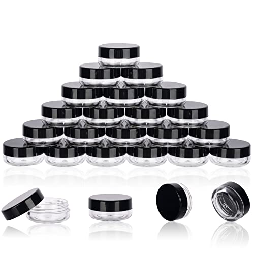 3 Gram Sample Containers 25 Count Empty Lip Balm Containers with Labels
