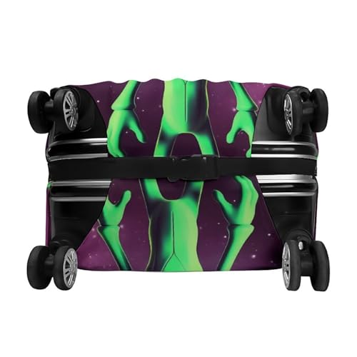 Green Alien Luggage Cover, Washable Elastic Suitcase Cover Protector Fit 18-32 Inch Luggage 6