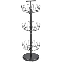 Household Essentials 3-Tier Shoe Storage Tree, Matte Black