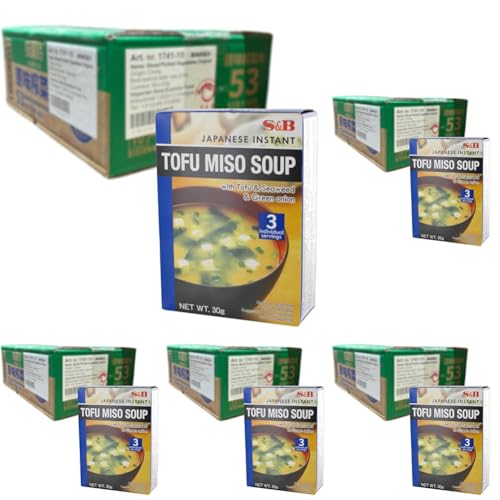 S&B Sopa de miso Tofu instantáneo paquete de 5 x 30 gr 0.03 ml