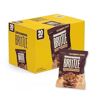 Sheila G’s Brownie Brittle – Original Chocolate Chip Thin and Crispy Sweet Snacks (Pack of 20, 1 oz), Rich Gourmet Brownie Bites Dessert