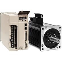 GTPBAO servo CNC 400W 750W 1.8KW 2.3KW Servo Motor with Driver Kit 60mm 80mm 110mm 130mm Flange AC Servo Motor Driver Set Industrial Controller Size 80 4Nm 730W 3000r