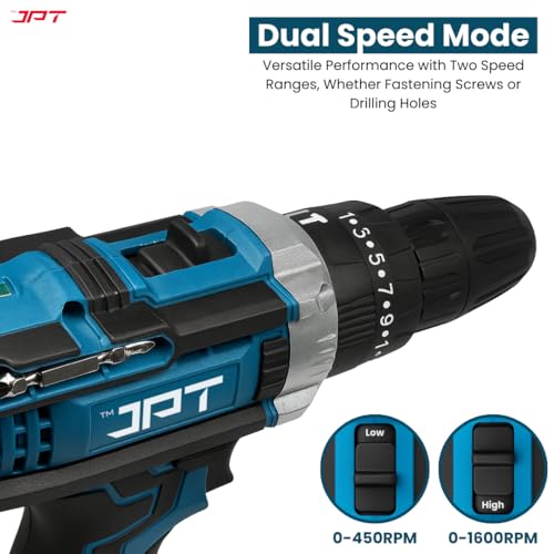 Add JPT 21V Heavy-Duty Impact Cordless Drill Machine - Image 4